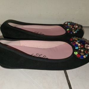 Black Suede Flats